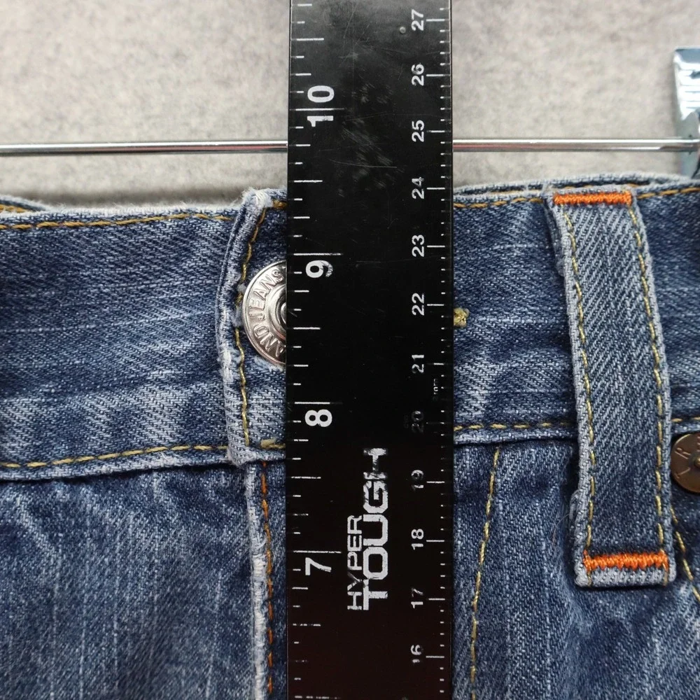 True Religion Jeans Mens 32 Billy Relaxed Bootcut‎ Flap Pocket Cotton Denim Blue